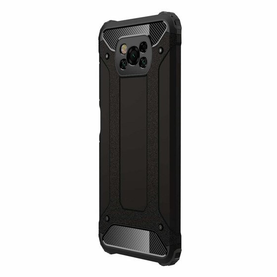 Microsonic Xiaomi Poco X3 Pro Kılıf Rugged Armor Siyah