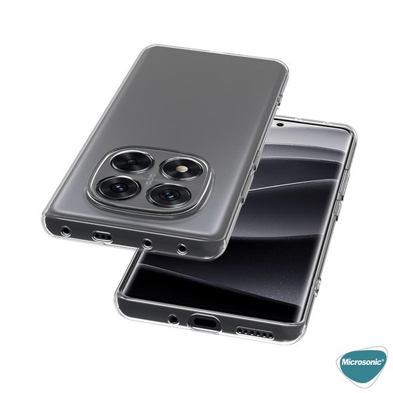 Microsonic Xiaomi Redmi Note 14 Pro Plus Kılıf Transparent Soft Şeffaf