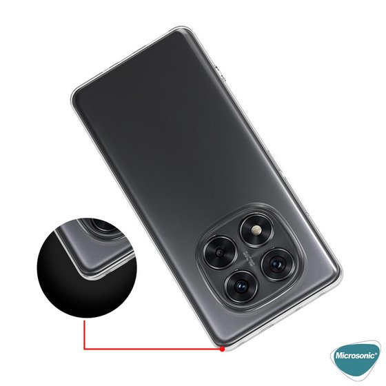 Microsonic Xiaomi Redmi Note 14 Pro Plus Kılıf Transparent Soft Şeffaf