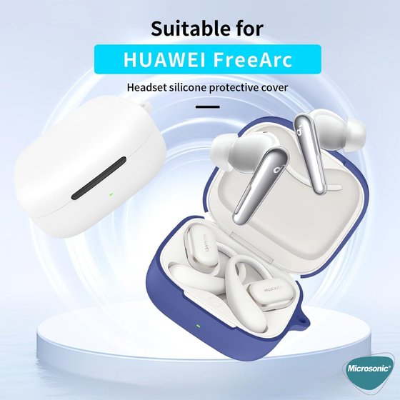 Microsonic Huawei FreeArc Kılıf Askılı Mat Silikon Lacivert