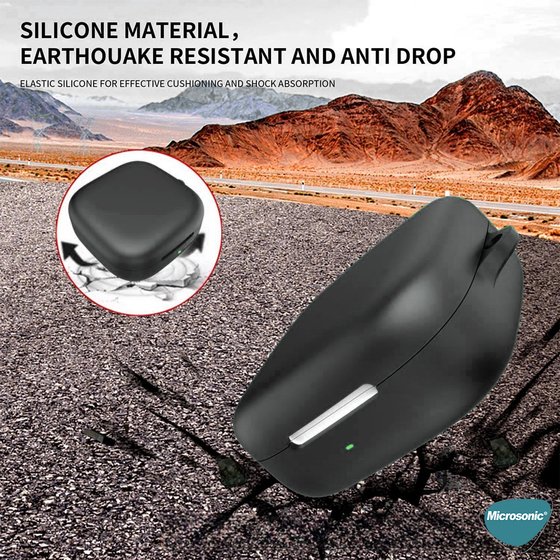 Microsonic Huawei FreeArc Kılıf Askılı Mat Silikon Lacivert