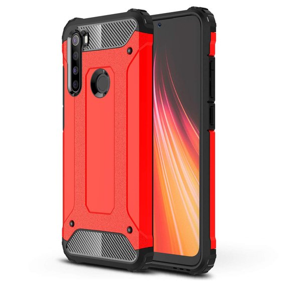 Microsonic Xiaomi Redmi Note 8T Kılıf Rugged Armor Kırmızı