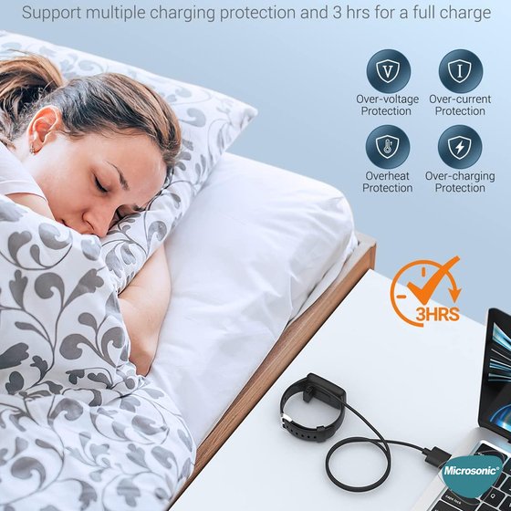 Microsonic Xiaomi Poco Watch Manyetik USB Şarj Kablosu Siyah