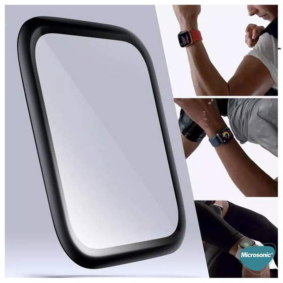 Microsonic Xiaomi Poco Watch Tam Kaplayan Nano Cam Ekran Koruyucu Siyah