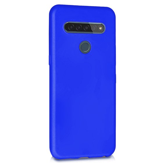 Microsonic Matte Silicone LG K61 Kılıf Mavi