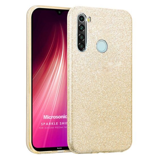 Microsonic Xiaomi Redmi Note 8 Kılıf Sparkle Shiny Gold