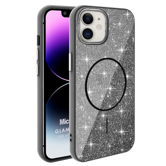 Microsonic Apple iPhone 11 Kılıf GlamGrip Luxe Siyah