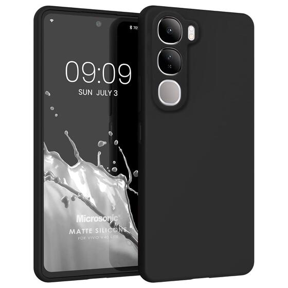 Microsonic Matte Silicone Vivo V40 Lite Kılıf Siyah