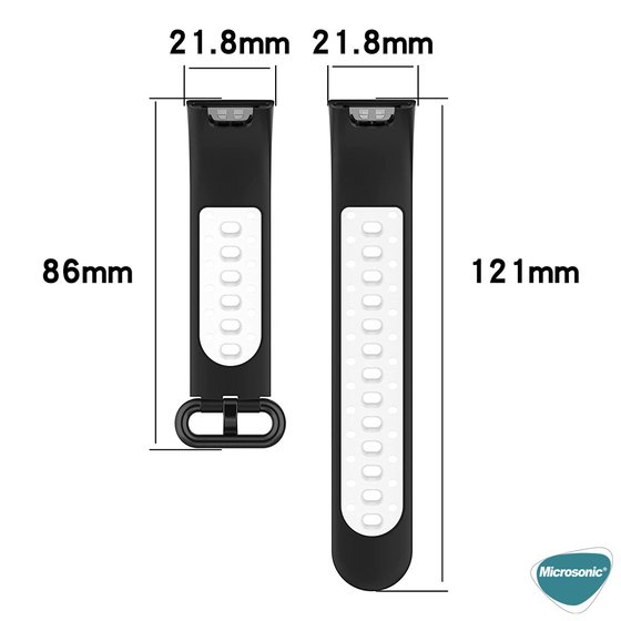 Microsonic Xiaomi Poco Watch Rainbow Band Kordon Siyah Mavi
