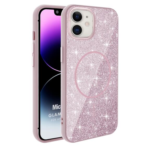 Microsonic Apple iPhone 11 Kılıf GlamGrip Luxe Pembe