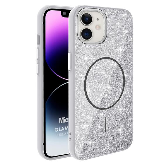 Microsonic Apple iPhone 11 Kılıf GlamGrip Luxe Gümüş