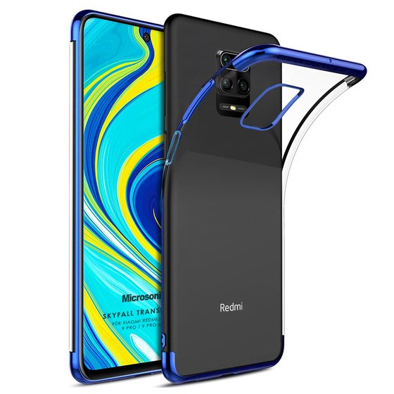 Microsonic Xiaomi Redmi Note 9 Pro Max Kılıf Skyfall Transparent Clear Mavi