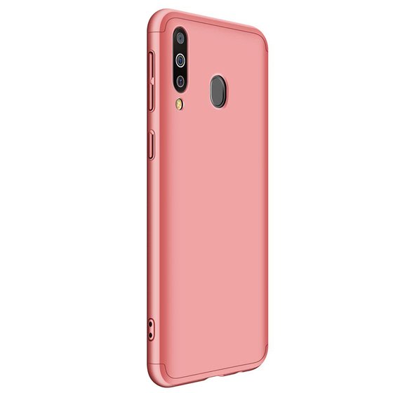 Microsonic Samsung Galaxy M30 Kılıf Double Dip 360 Protective Rose Gold