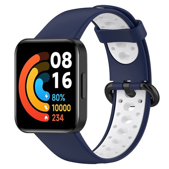 Microsonic Xiaomi Poco Watch Rainbow Band Kordon Lacivert Beyaz