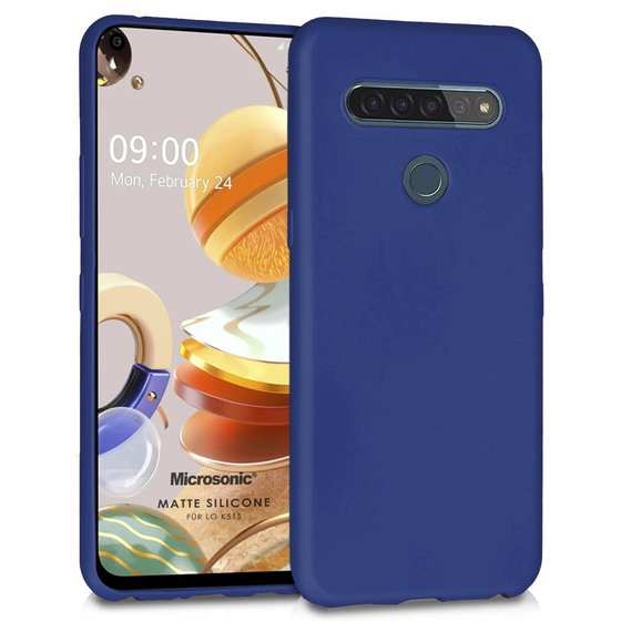 Microsonic Matte Silicone LG K51S Kılıf Lacivert