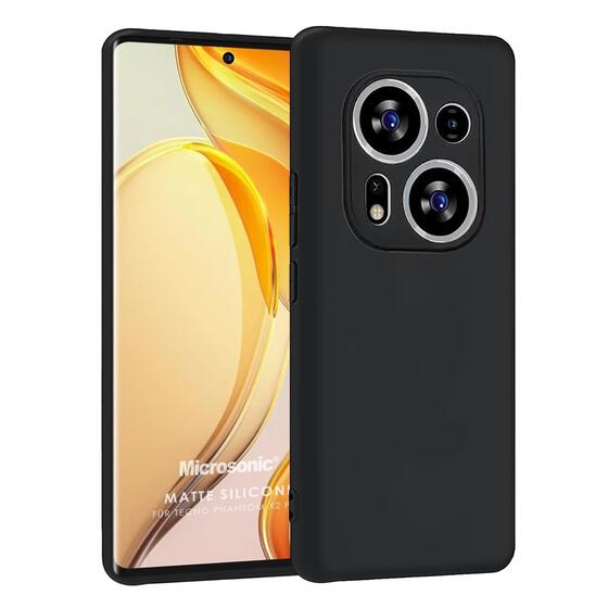 Microsonic Matte Silicone TECNO Phantom X2 Pro Kılıf Siyah