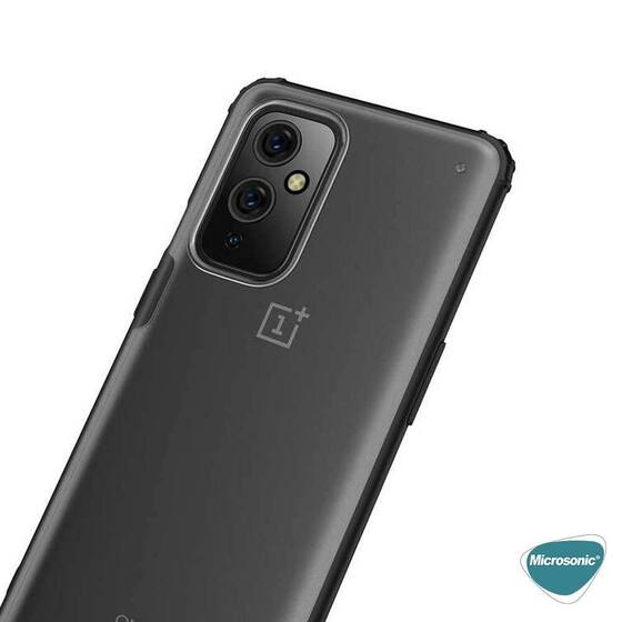 Microsonic OnePlus 9 Kılıf Frosted Frame Kırmızı