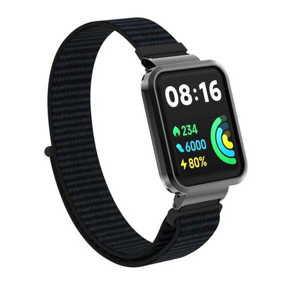 Microsonic Xiaomi Poco Watch Hasırlı Kordon Woven Sport Loop Siyah