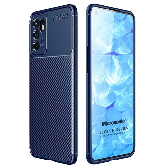 Microsonic Oppo Reno 6 4G Kılıf Legion Series Lacivert