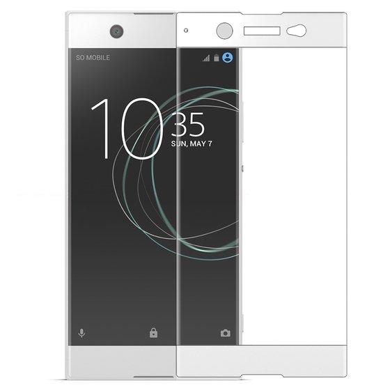 Microsonic Sony Xperia XA1 Ultra 3D Kavisli Temperli Cam Ekran koruyucu Kırılmaz Film Beyaz