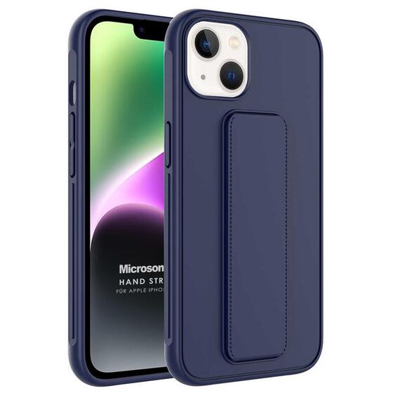 Microsonic Apple iPhone 14 Plus Kılıf Hand Strap Lacivert