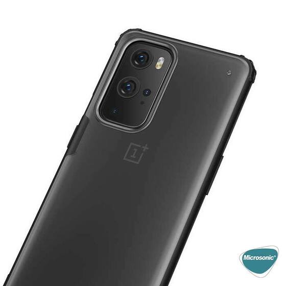 Microsonic OnePlus 9 Pro Kılıf Frosted Frame Kırmızı