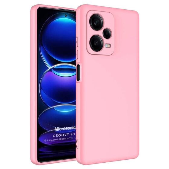 Microsonic Xiaomi Redmi Note 12 Pro+ 5G Kılıf Groovy Soft Pembe