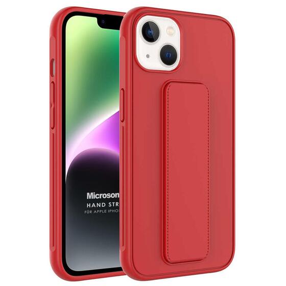 Microsonic Apple iPhone 14 Plus Kılıf Hand Strap Kırmızı