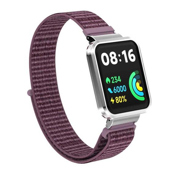Microsonic Xiaomi Poco Watch Hasırlı Kordon Woven Sport Loop Mor