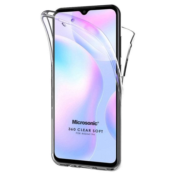 Microsonic Xiaomi Redmi 9A Kılıf 6 Tarafı Tam Full Koruma 360 Clear Soft Şeffaf