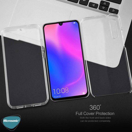 Microsonic Huawei P Smart S Kılıf 6 Tarafı Tam Full Koruma 360 Clear Soft Şeffaf