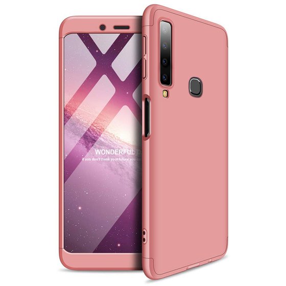 Microsonic Samsung Galaxy A9 2018 Kılıf Double Dip 360 Protective Rose Gold