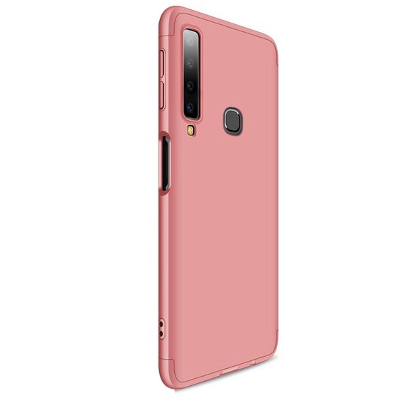 Microsonic Samsung Galaxy A9 2018 Kılıf Double Dip 360 Protective Rose Gold