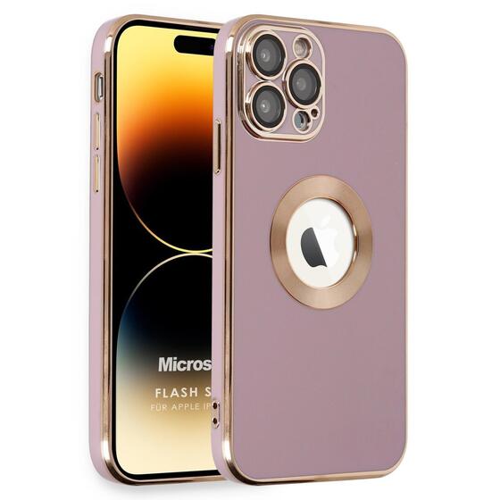 Microsonic Apple iPhone 14 Pro Kılıf Flash Stamp Pembe