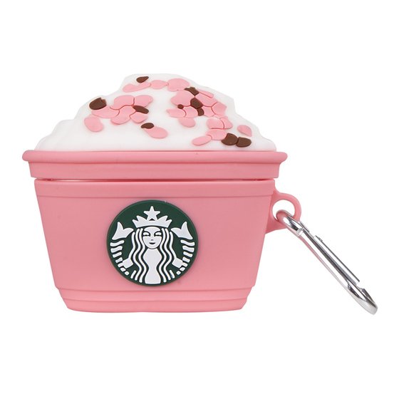 Microsonic AirPods Pro 2.Nesil Kılıf Cartoon Figürlü Silikon Starbucks Pembe