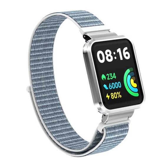 Microsonic Xiaomi Poco Watch Hasırlı Kordon Woven Sport Loop Beyaz