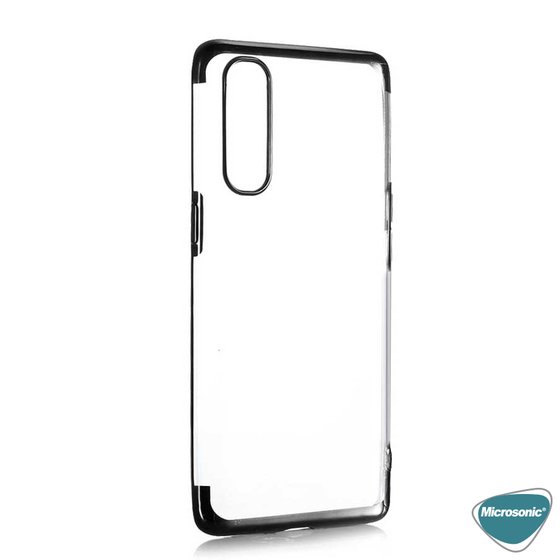 Microsonic Oppo Reno 3 Pro Kılıf Skyfall Transparent Clear Siyah