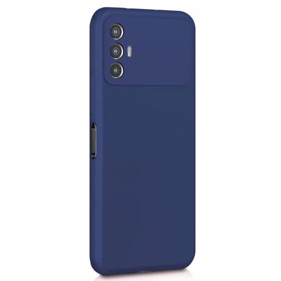 Microsonic Matte Silicone TECNO Spark 8 Pro Kılıf Lacivert