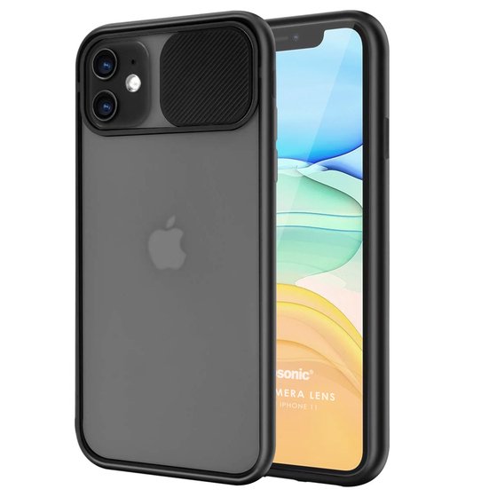 Microsonic Apple iPhone 11 Kılıf Slide Camera Lens Protection Siyah