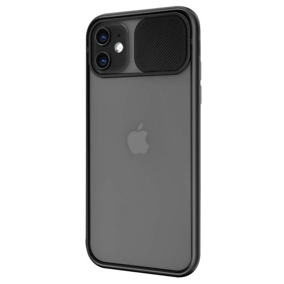 Microsonic Apple iPhone 11 Kılıf Slide Camera Lens Protection Siyah