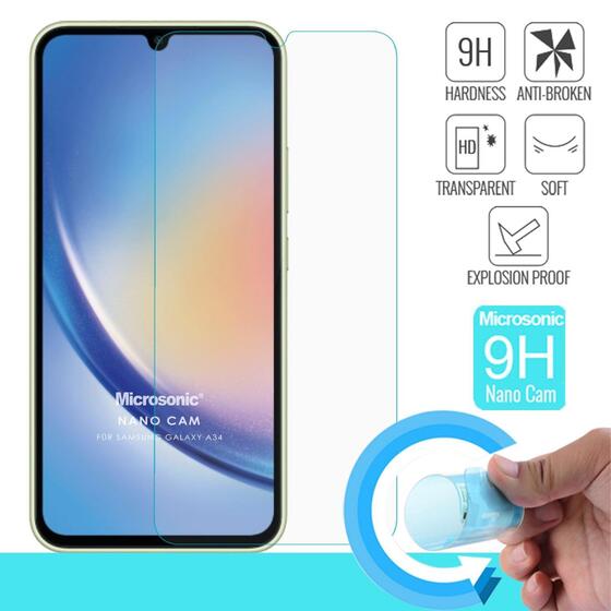 Microsonic Samsung Galaxy A34 Nano Glass Cam Ekran Koruyucu