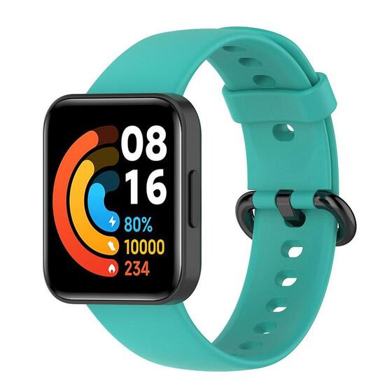 Microsonic Xiaomi Poco Watch Kordon, Silicone Sport Band Su Yeşili
