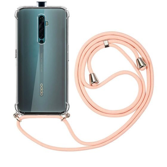 Microsonic Oppo Reno 2Z Kılıf Neck Lanyard Rose Gold