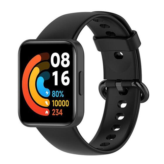 Microsonic Xiaomi Poco Watch Kordon, Silicone Sport Band Siyah