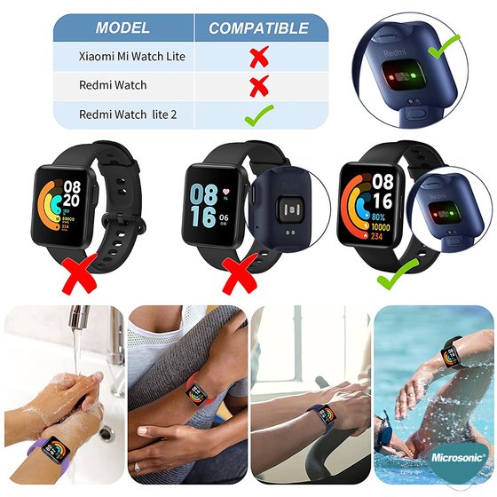 Microsonic Xiaomi Poco Watch Kordon, Silicone Sport Band Siyah