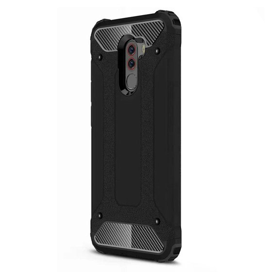 Microsonic Xiaomi Pocophone F1 Kılıf Rugged Armor Siyah