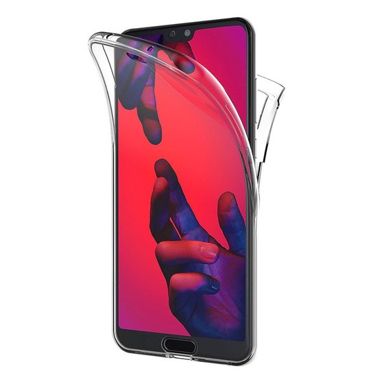 Microsonic Huawei P20 Kılıf 6 tarafı tam full koruma 360 Clear Soft Şeffaf