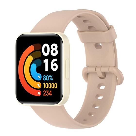 Microsonic Xiaomi Poco Watch Kordon, Silicone Sport Band Rose Gold