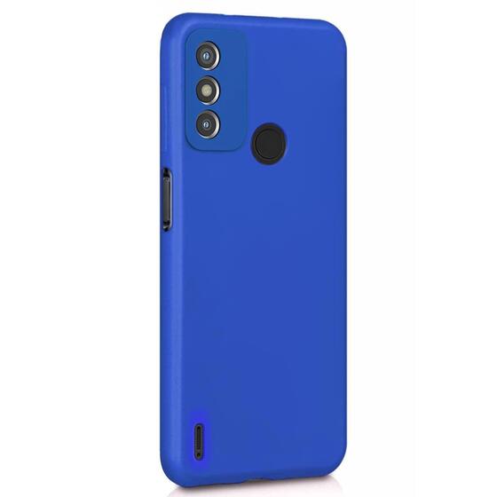 Microsonic Matte Silicone TECNO Spark 6 Go Kılıf Mavi