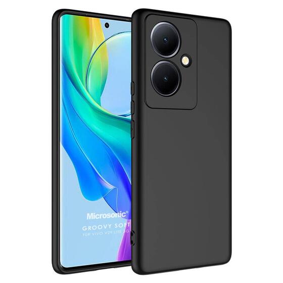 Microsonic Vivo V29 Lite 5G Kılıf Groovy Soft Siyah